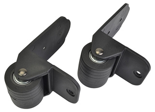 2 x 40mm Wheels For Cabinets Impact Plastic, With Rubber Wheels 50kg Per Pair